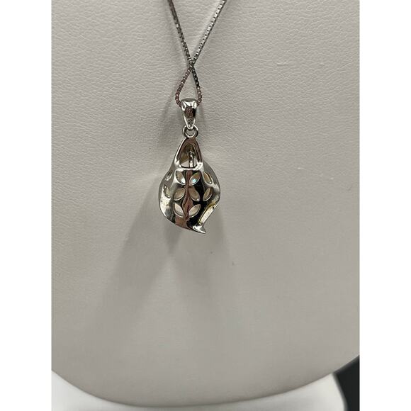 CP Sterling Silver White Freshwater Cultured Pearl Pendant Chain Necklace 18” - Picture 9 of 11